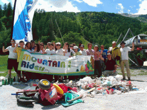 Mountain Riders, ramassage en montagne, écovolontariat, déchets